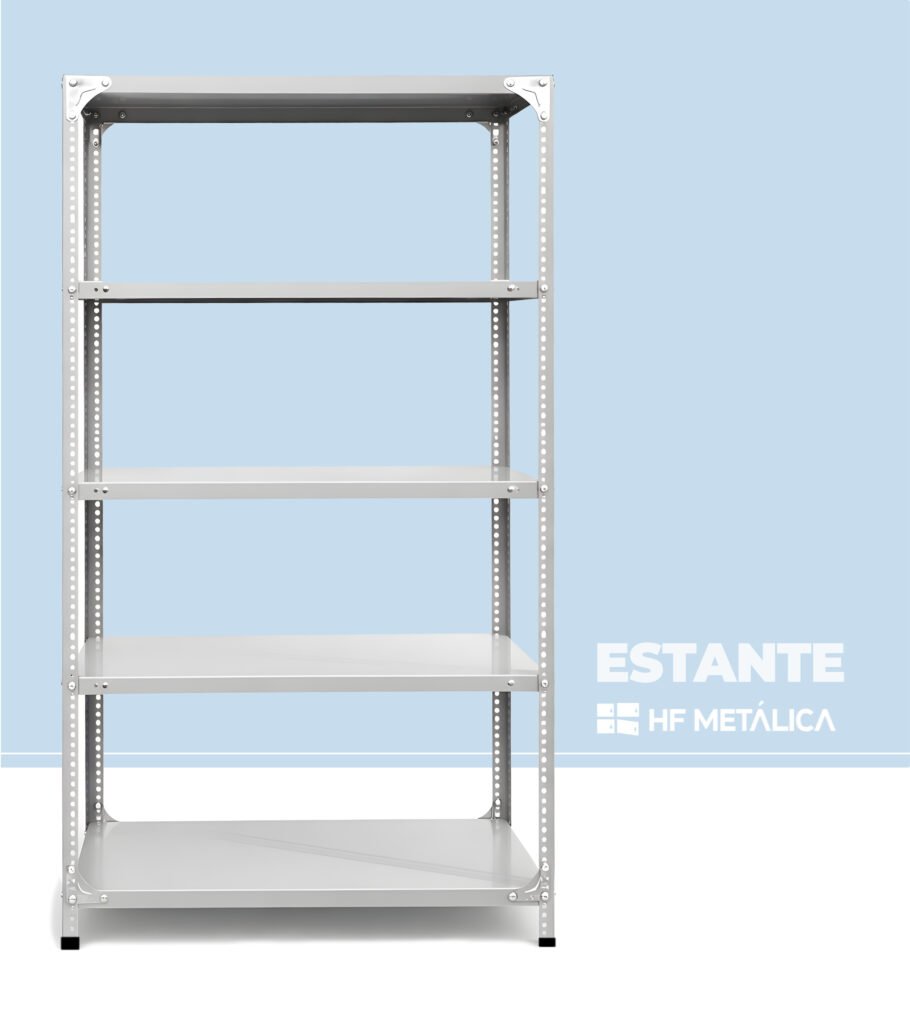 Estantes metálicos con 5 niveles