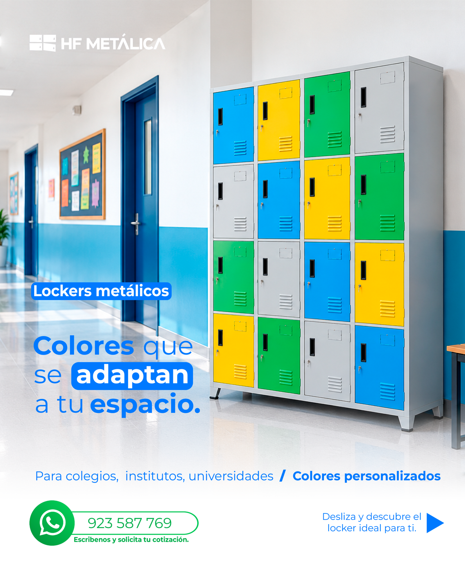 Lockers metálicos de colores